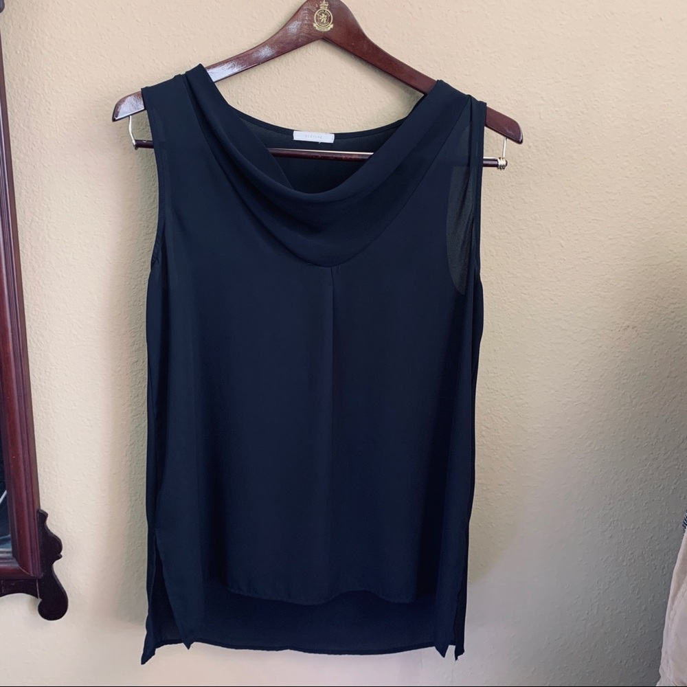 Pleione Black Sleeveless Blouse
